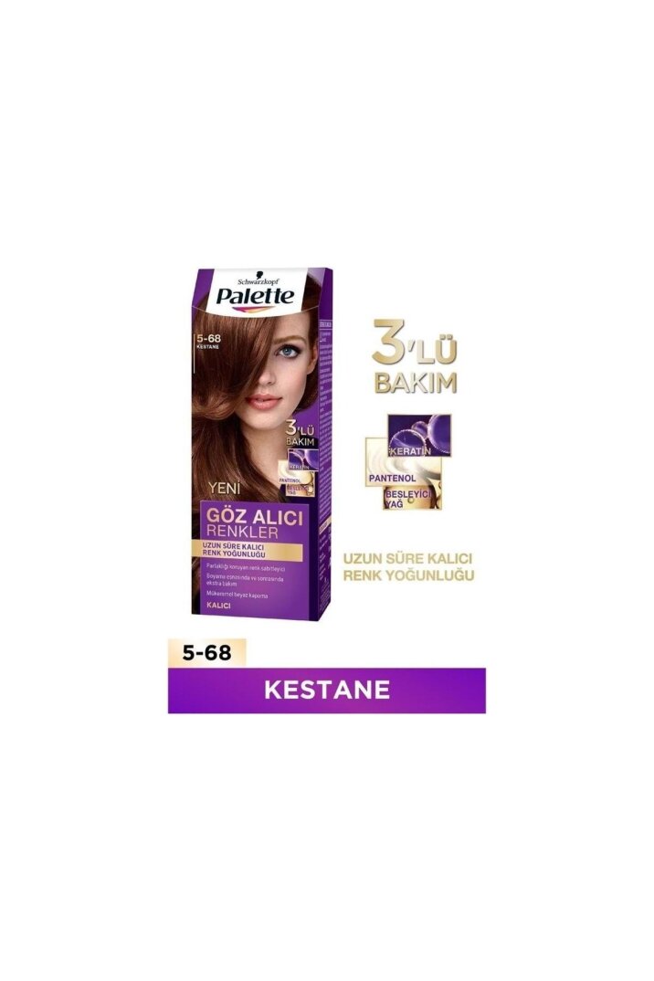 Palette Göz Alıcı Renkler 5-68 Kestane Saç Boyası - 1