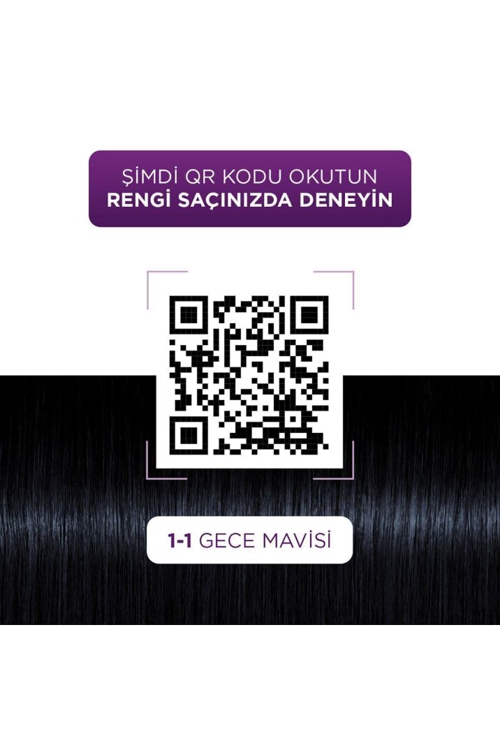 Palette Göz Alıcı Renkler Saç Boyası 1-1 Gece Mavisi - 3