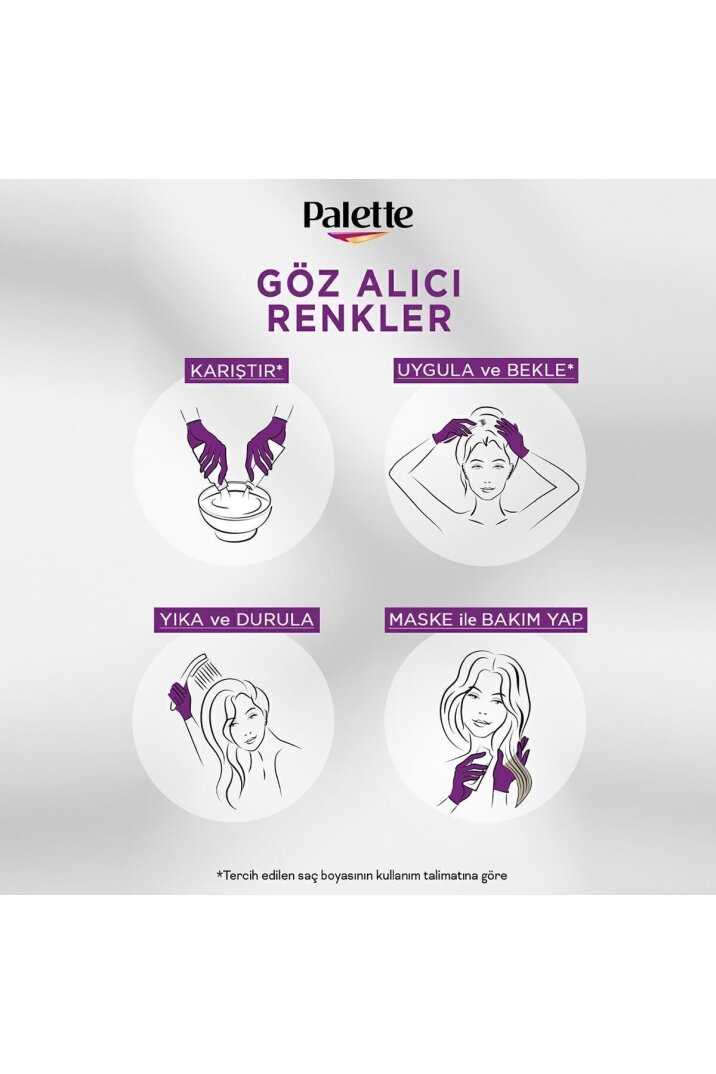 Palette Göz Alıcı Renkler Saç Boyası 1-1 Gece Mavisi - 5