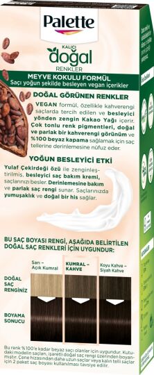 Palette Kalıcı Doğal Renkler 3-0 Koyu Kahve Saç Boyası Kakao Yağı & Yulaf Çekirdeği Özü ile - 4