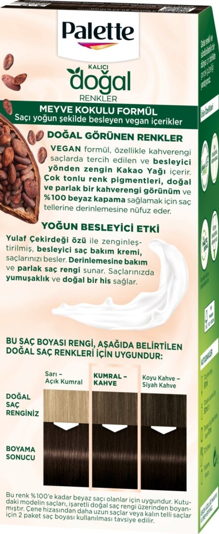 Palette Kalıcı Doğal Renkler 3-0 Koyu Kahve Saç Boyası Kakao Yağı & Yulaf Çekirdeği Özü ile - 4