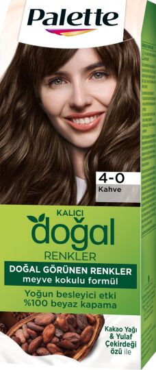 Palette Kalıcı Doğal Renkler 4-0 Kahve Saç Boyası Kakao Yağı & Yulaf Çekirdeği Özü ile - 2