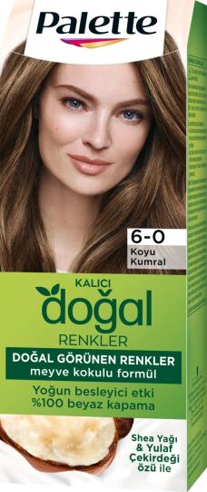 Palette Kalıcı Doğal Renkler 6-0 Koyu Kumral Saç Boyası Shea Yağı & Yulaf Çekirdeği Özü ile - 2