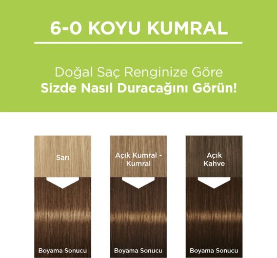 Palette Kalıcı Doğal Renkler 6-0 Koyu Kumral Saç Boyası Shea Yağı & Yulaf Çekirdeği Özü ile - 6