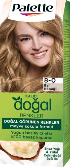 Palette Kalıcı Doğal Renkler 8-0 Bal Köpüğü Saç Boyası Shea Yağı & Yulaf Çekirdeği Özü ile - 2