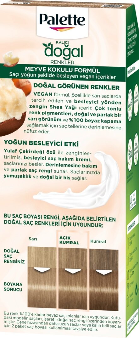 Palette Kalıcı Doğal Renkler 8-0 Bal Köpüğü Saç Boyası Shea Yağı & Yulaf Çekirdeği Özü ile - 4