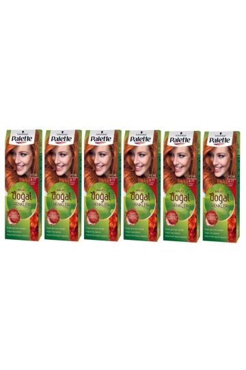 Palette Kalıcı Doğal Renkler 8-77 Tarçın Bakır Saç Boyası 2042544-6 Lı Paket