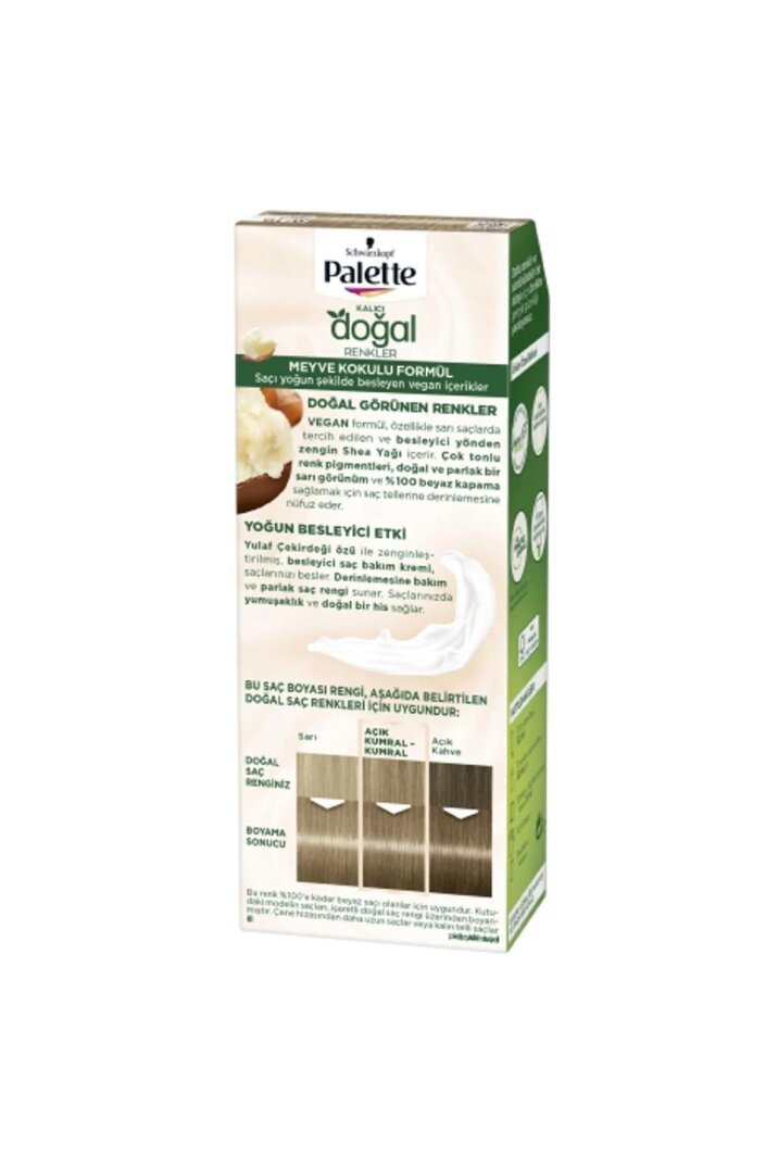 Palette Kalıcı Doğal Renkler Saç Boyası No: 8.16 Küllü Sarı - 3