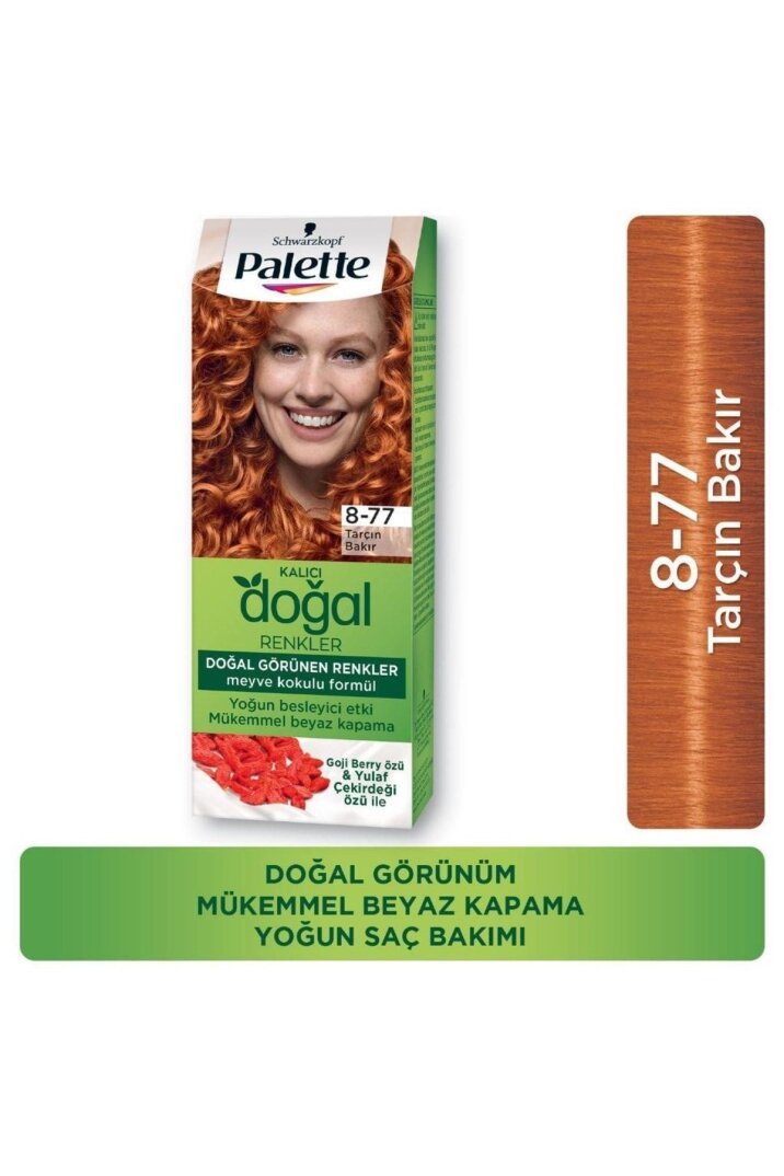 Palette Kalıcı Doğal Renkler Set Boya 8-77 Tarçın Bakır - 1