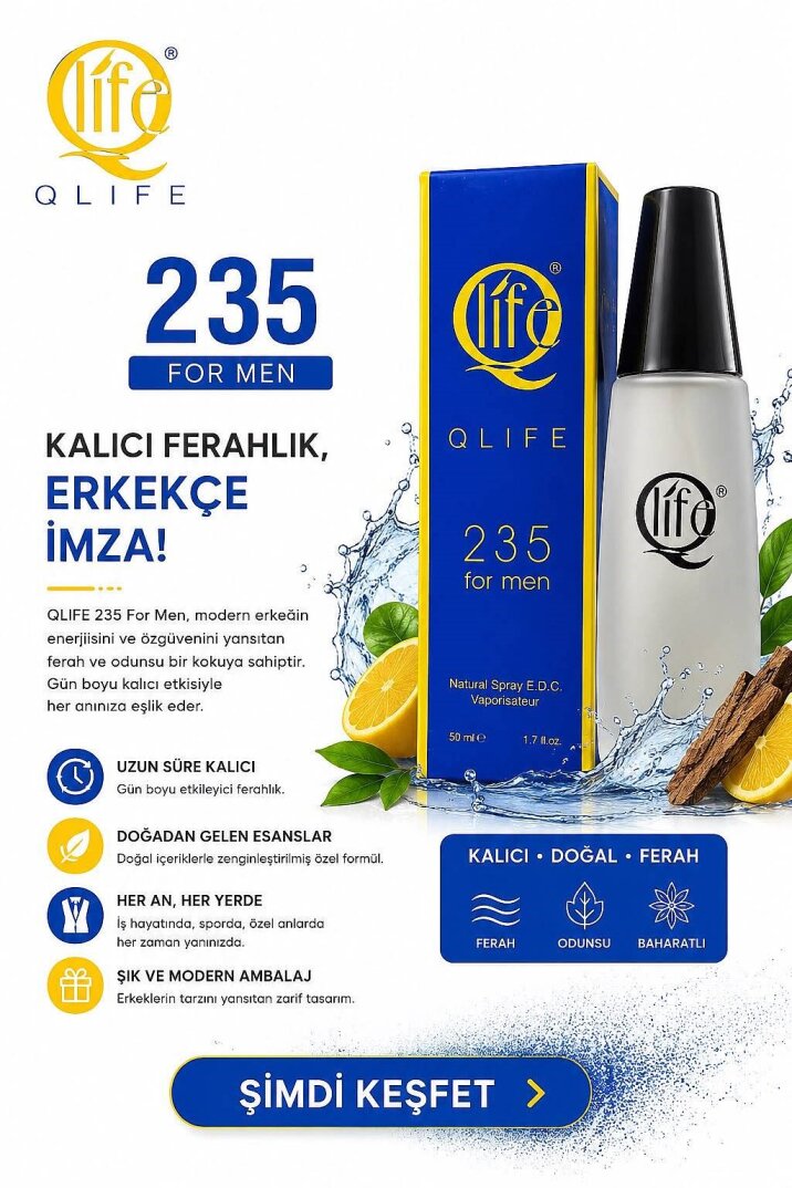 Q life Erkek Parfümü No:235 50cc 2li Set - 3
