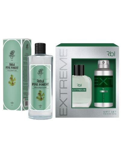 Rebul Extreme Set Parfüm 100 ml + Deodorant Spray 150 ml + Pıne Forest 250 ml Kolonya Özel Set