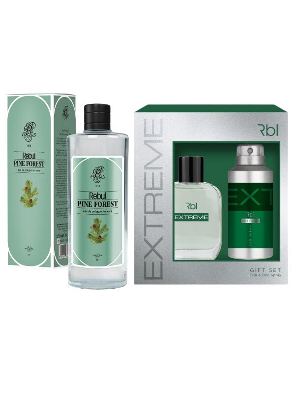 Rebul Extreme Set Parfüm 100 ml + Deodorant Spray 150 ml + Pıne Forest 250 ml Kolonya Özel Set - 1