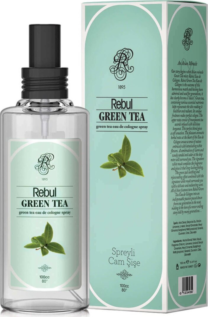 Rebul Green Tea - Yeşil Çay Kokulu Kolonya 100 Ml (Cam Şişe) Spreyli - 2