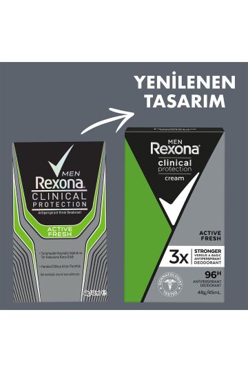 Rexona Men Clinical Protection Erkek Stick Deodorant Active Fresh 45 Ml - 4