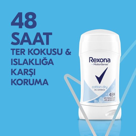 Rexona MotionSense Kadın Stick Deodorant Cotton Dry 40 ml - 3