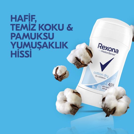 Rexona MotionSense Kadın Stick Deodorant Cotton Dry 40 ml - 5