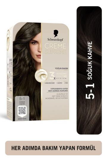 Schwarzkopf Creme Supreme Saç Boyası 5-1 Soğuk Kahve