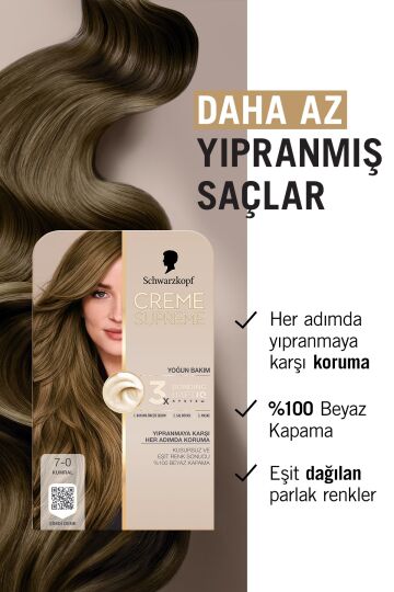 Schwarzkopf Creme Supreme Saç Boyası 7-0 Kumral - 4