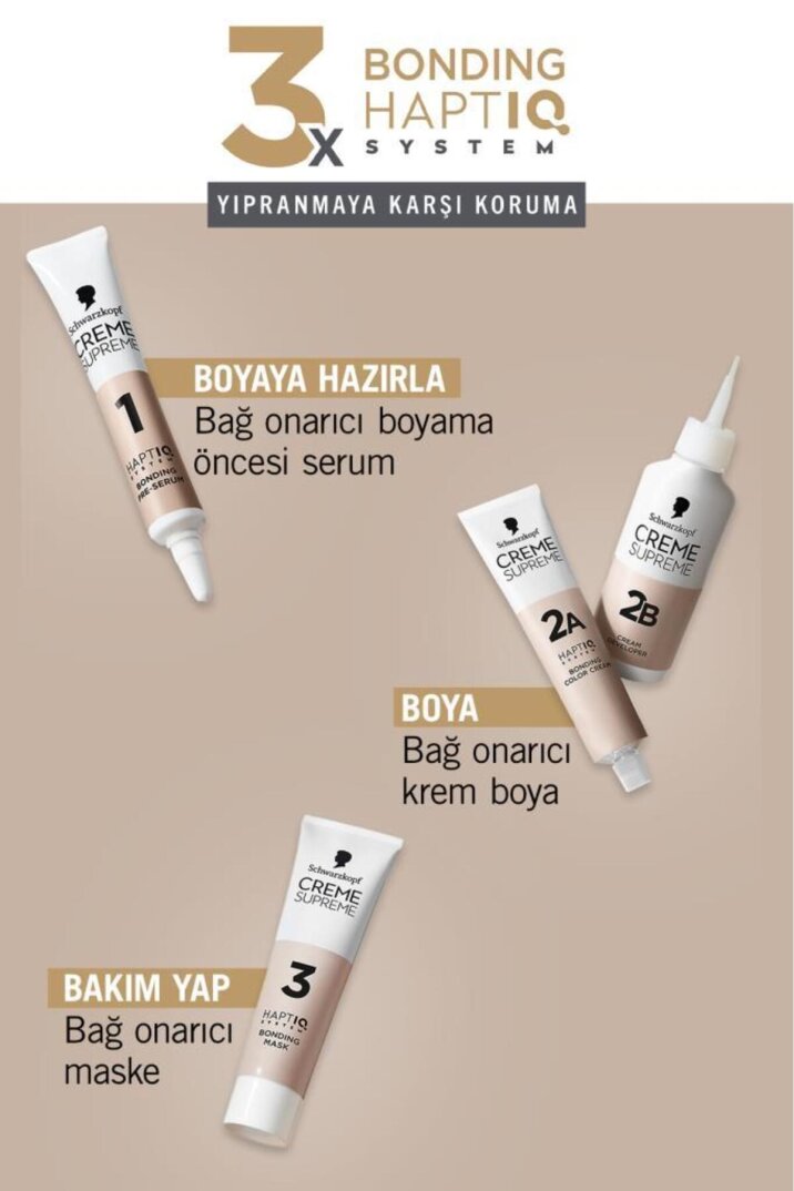 Schwarzkopf Creme Supreme Saç Boyası Full Kit 1-0 Siyah - 4