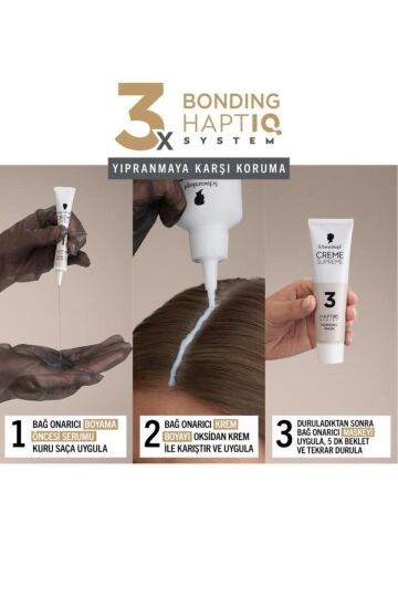 Schwarzkopf Creme Supreme Saç Boyası Full Kit 3-0 Koyu Kestane - 8