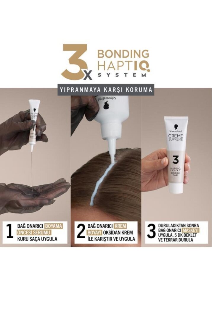 Schwarzkopf Creme Supreme Saç Boyası Full Kit 3-0 Koyu Kestane - 8