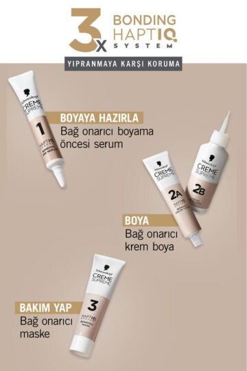 Schwarzkopf Creme Supreme Saç Boyası Full Kit 8-0 Koyu Sarı - 4