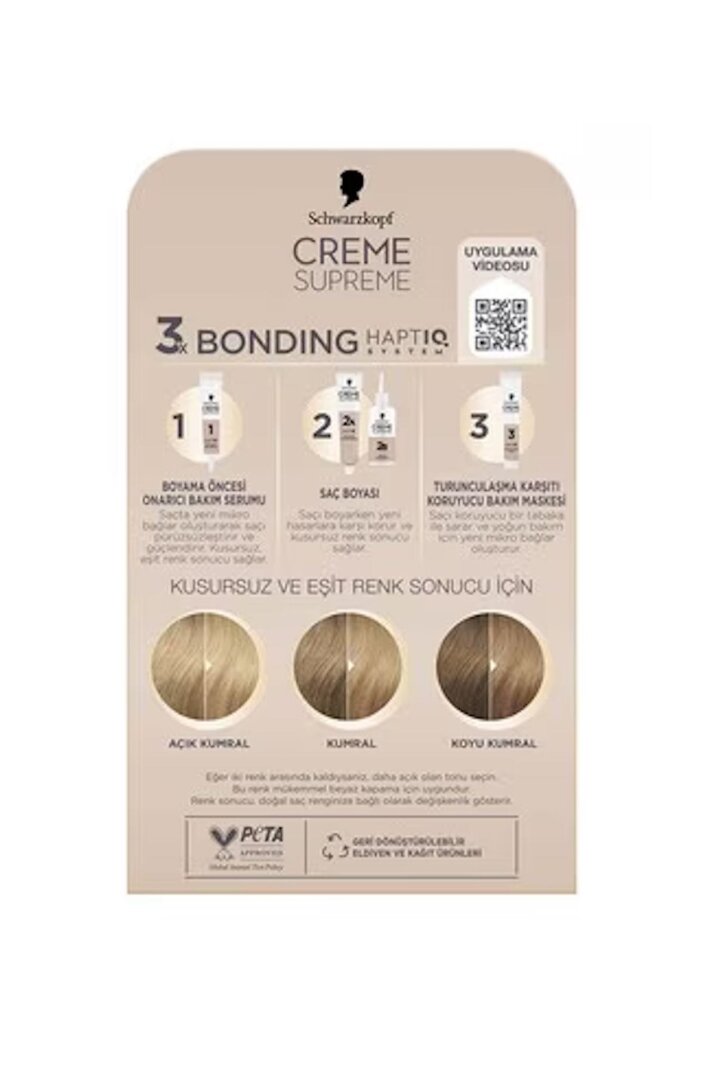 Schwarzkopf Creme Supreme Saç Boyası Full Kit 9-16 Küllü Soğuk Sarı - 3