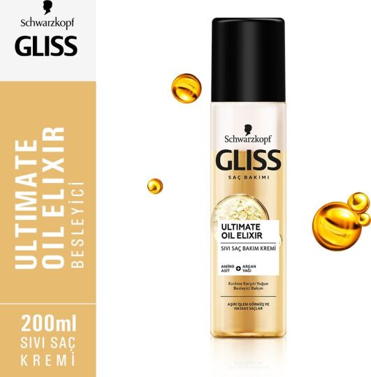Schwarzkopf Gliss Ultimate Oil Elixir Sıvı Saç Bakım Kremi 200 ML