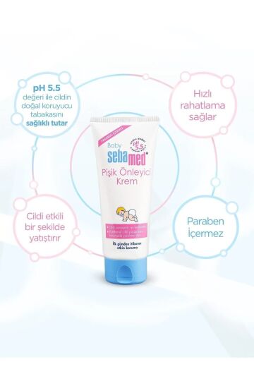 Sebamed Baby pH 5.5 Yoğun Nemlendirici Etkili Pantenol İçerikli Koruyucu  Bebek Pişik Kremi 50 ml - 3