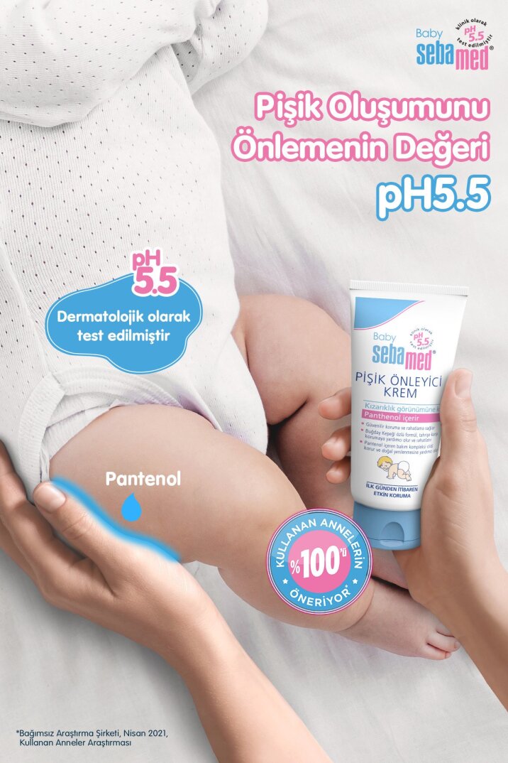 Sebamed Baby pH 5.5 Yoğun Nemlendirici Etkili Pantenol İçerikli Koruyucu  Bebek Pişik Kremi 50 ml - 5