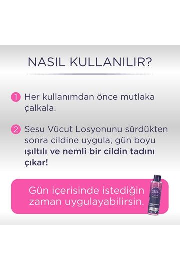 Sesu Simli Cilt Bakım Yağı 150ml (SHIMMERİNG BODY OIL) - 5