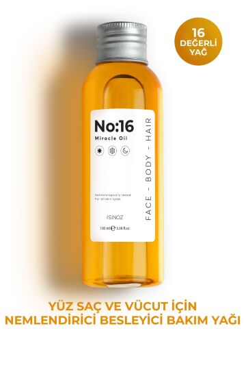 Sinoz No:16 Nemlendirici Besleyici Yenileyici Işıltı Verici Mucizevi Onarıcı Bakım Yağı 100 Ml - 6