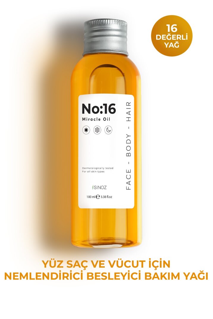 Sinoz No:16 Nemlendirici Besleyici Yenileyici Işıltı Verici Mucizevi Onarıcı Bakım Yağı 100 Ml - 6