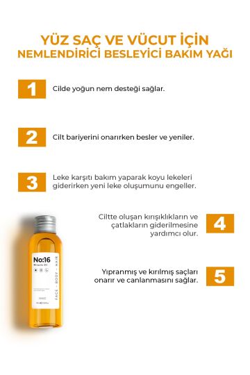 Sinoz No:16 Nemlendirici Besleyici Yenileyici Işıltı Verici Mucizevi Onarıcı Bakım Yağı 100 Ml - 7