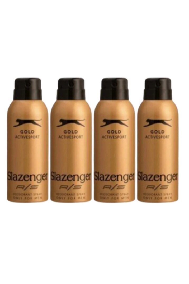 Slazenger Active Sport Gold Deo 150 ml - Erkek Deodorantı X 4 Adet - 1