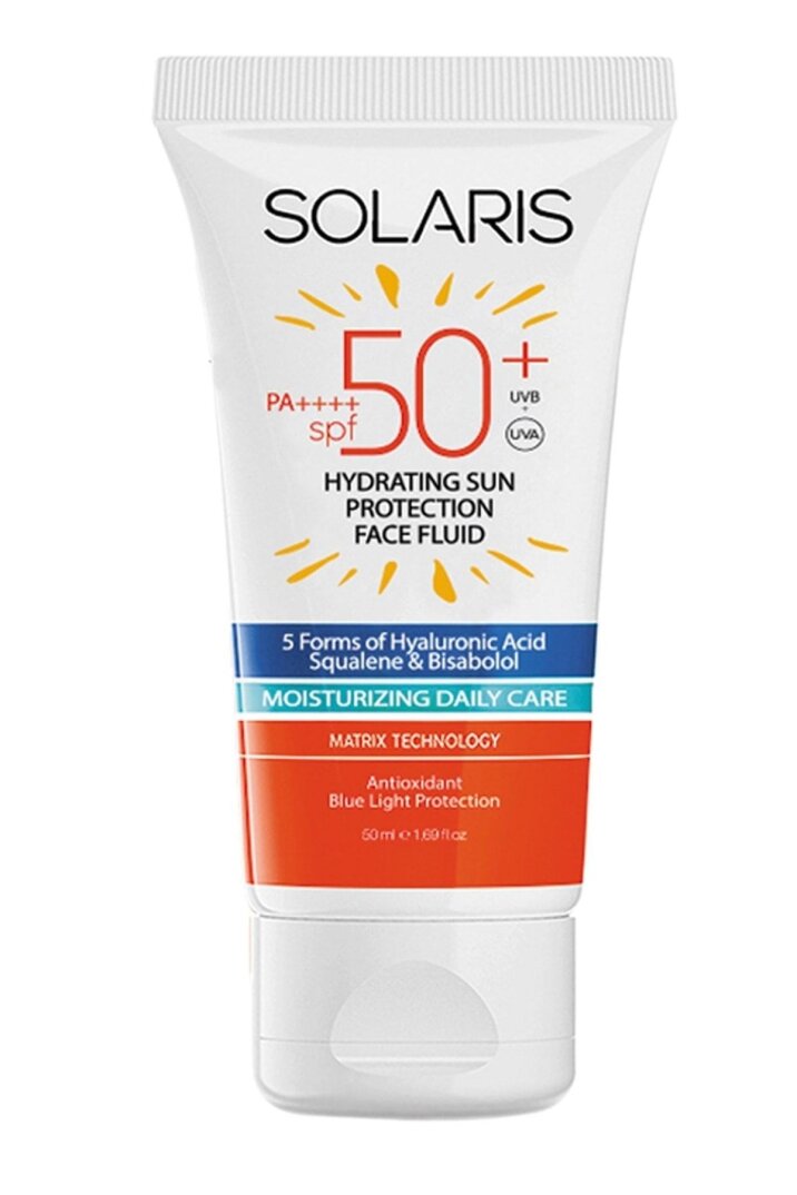 SOLARIS Tüm Cilt Tipleri Için Nemlendirici Etkili Ve Kolay Emilen Güneş Kremi Spf 50 (50 ML) - 1