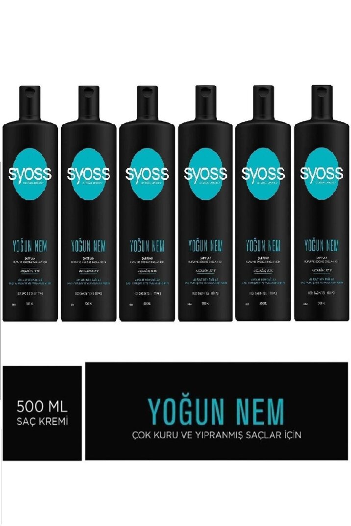 Syoss Yoğun Nem Kuru Ve Güçsüz Saçlar Için Şampuan 500 Ml X 6 Adet ( Koli ) - 1