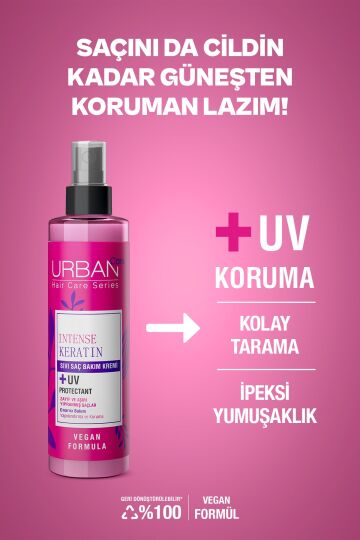 Urban Care Intense Keratin Zayıf ve Yıpranmış Saçlara Özel Onarıcı Sıvı Saç Bakım Kremi-200ml-vegan - 3