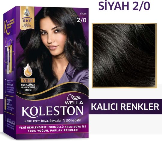 Wella Koleston Kit Saç Boyası 2/0 Siyah