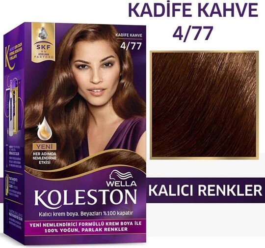 Wella Koleston Kit Saç Boyası  4/77 Kadife Kahve