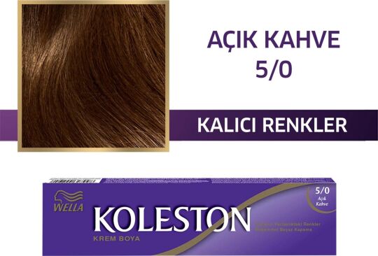 Wella Koleston Single Tüp Boya 5/0 Açık Kahve