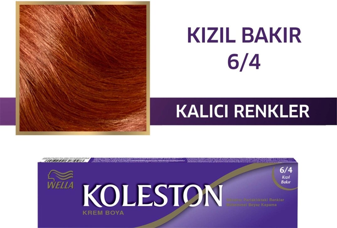 Wella Koleston Single Tüp Boya 6/4 Kızıl Bakir - 1
