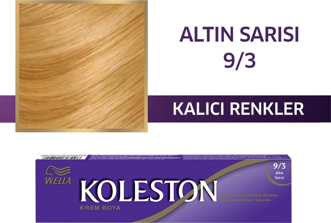 Wella Koleston Single Tüp Boya 9/3 Altın Sarısı - 1