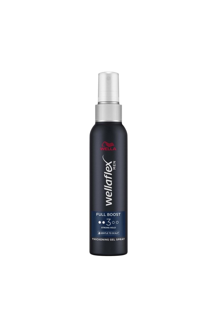 Wella Wellaflex Men Full Boost Kalın Telli Dolgun Görünüm Kafeinli Erkek Jel Saç Spreyi Strong150 ML - 1